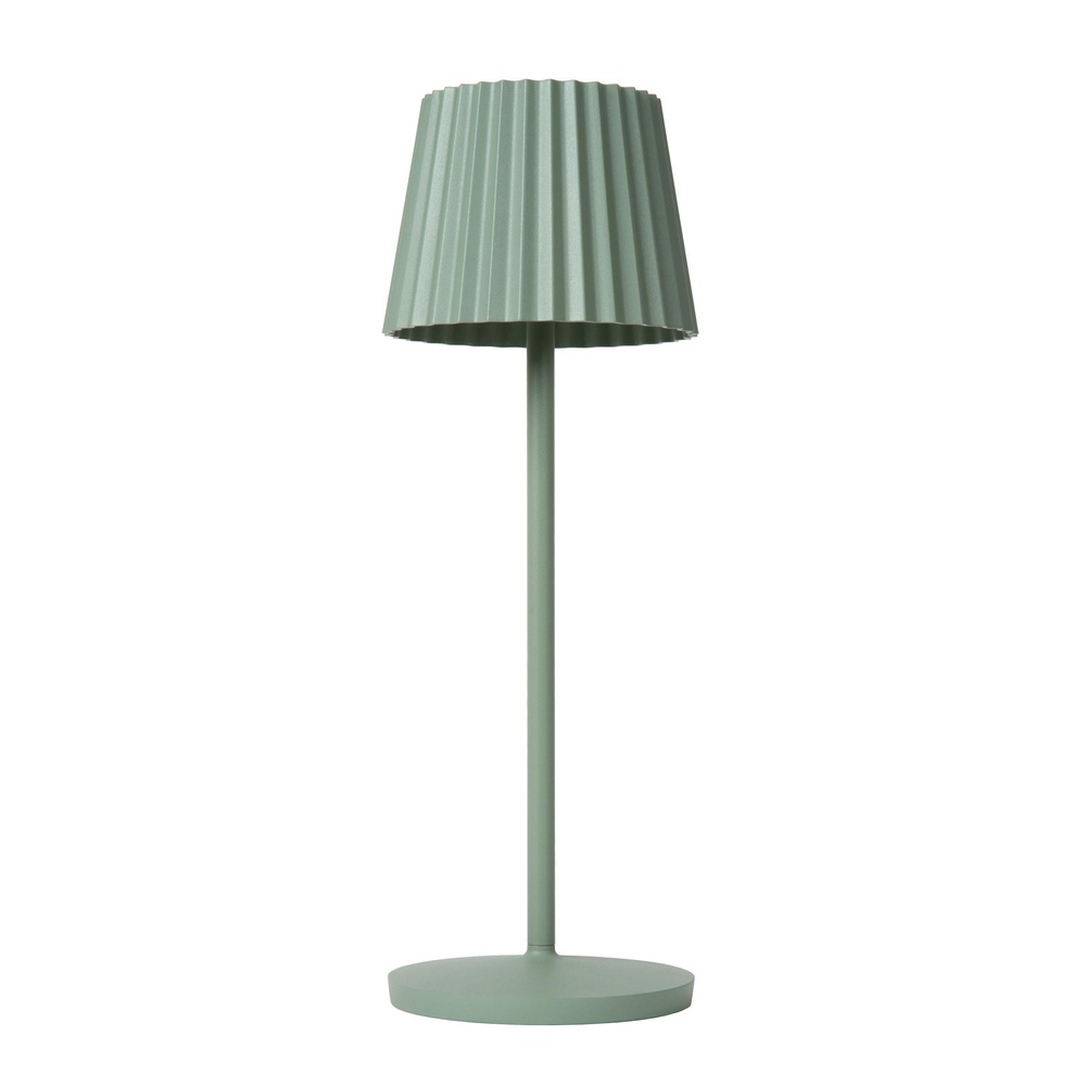 Lucide Oplaadbare tafellampJustine groen met oplaadstation - 27889/02/33